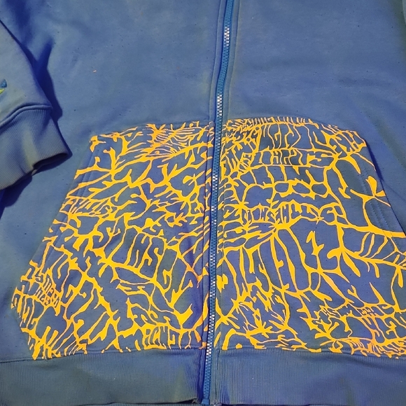 "Jordan" Blue and Yellow Hoodie - Picture 4 of 9